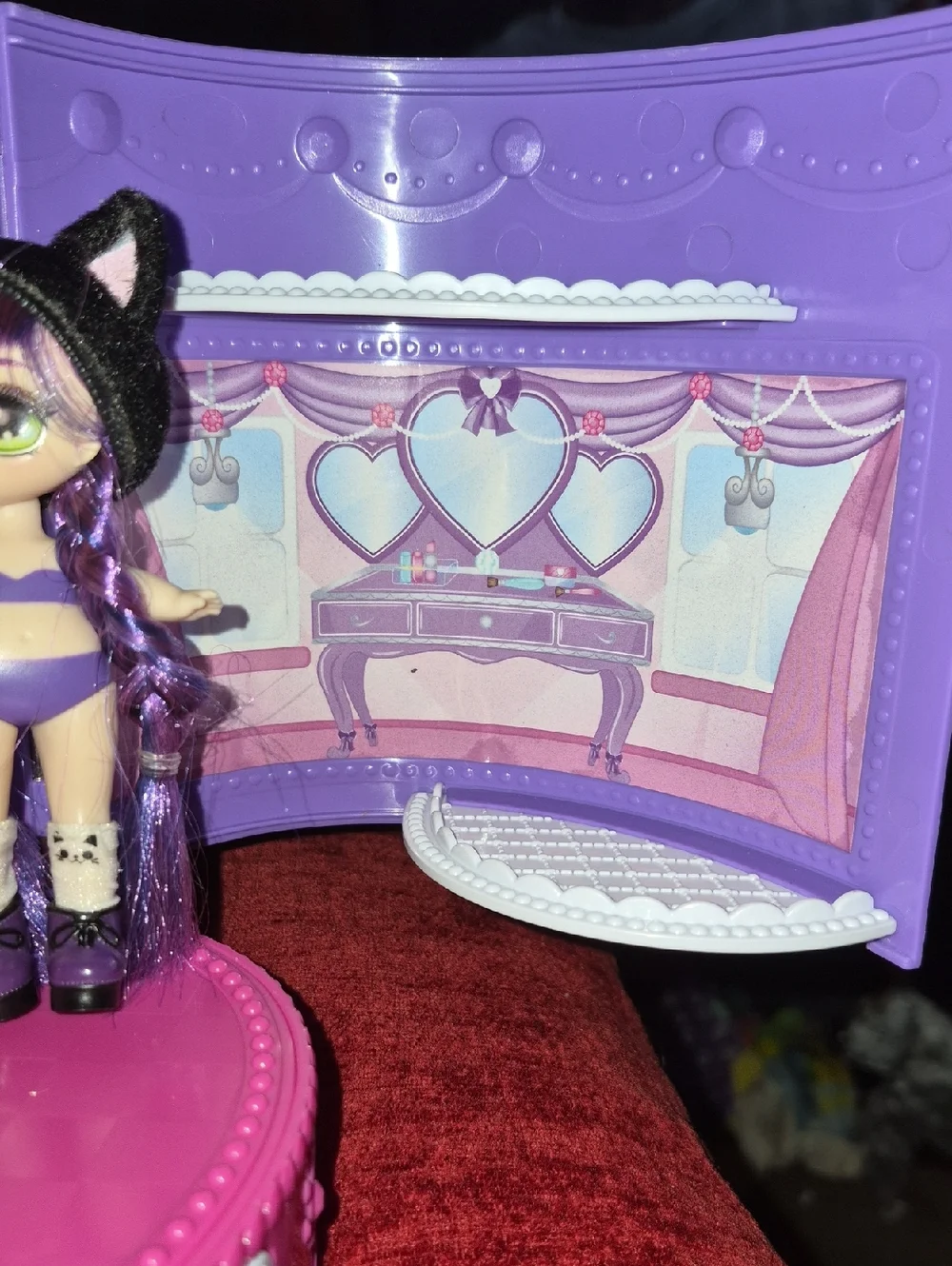 Purple Mini Doll Playset with Pet Figure